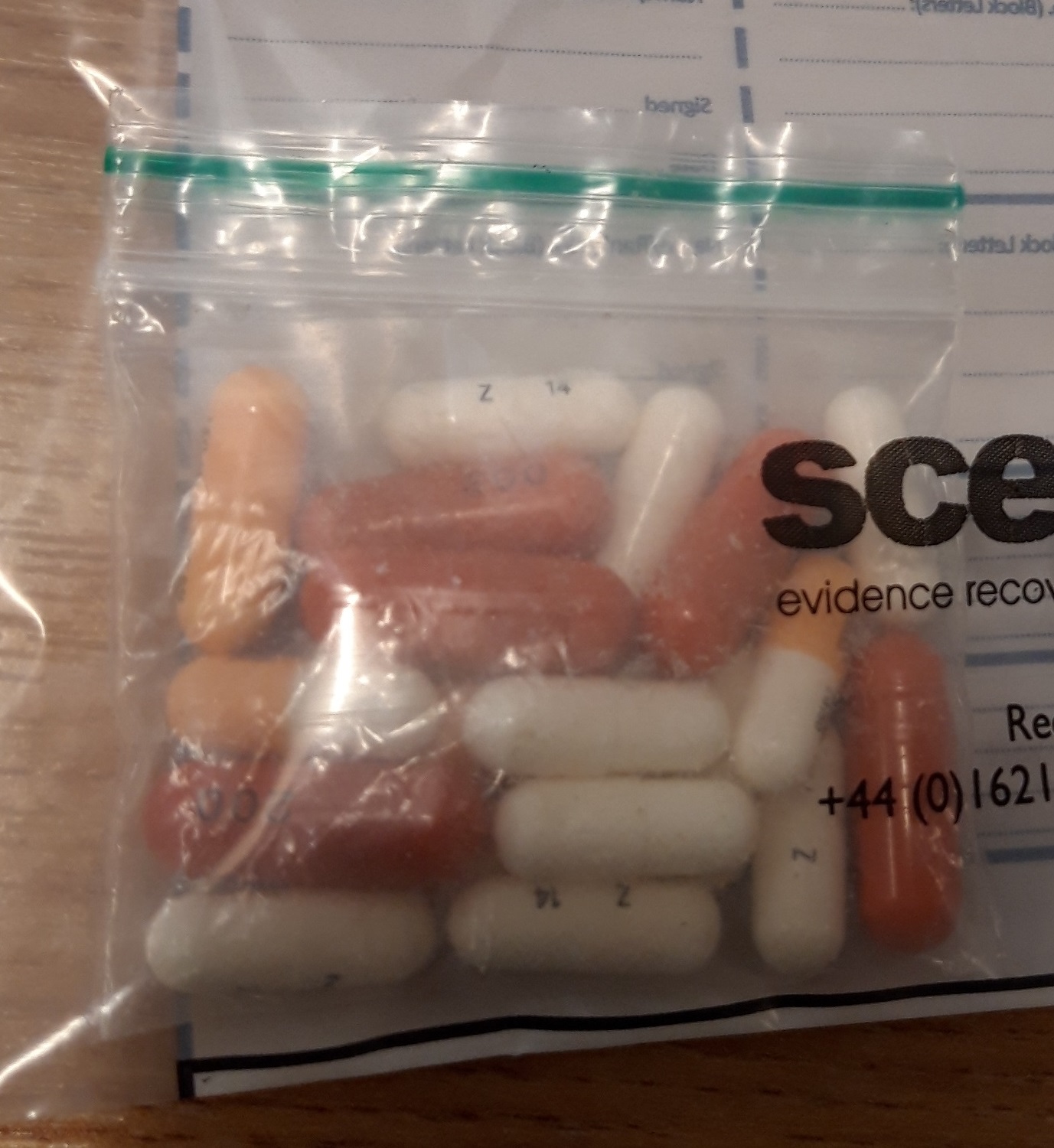 Officers seized suspected drugs
