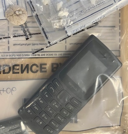 Officers seized a quantity of drugs