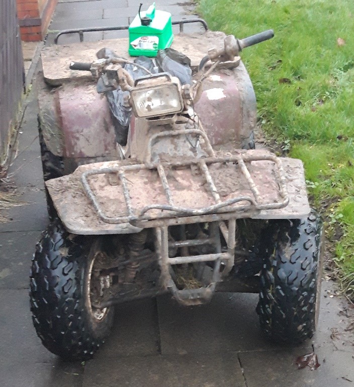 Officers seized a quad bike in Stockton