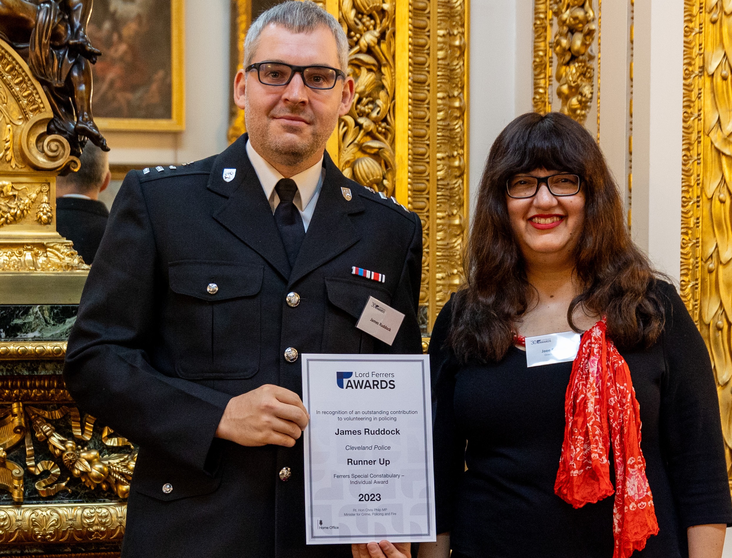 Special Chief Inspector James Ruddock was a runner up at the annual Lord Ferrers Awards