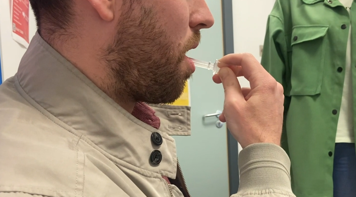 The test, which is done via an oral swab, only takes a few minutes to complete