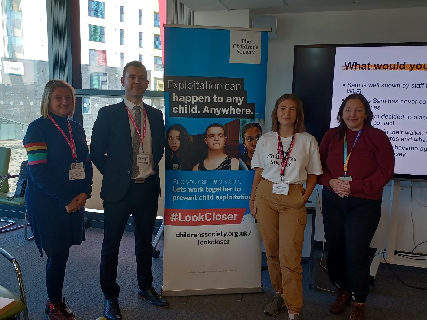 Fiona Helyer from Middlesbrough Council, Detective Chief Inspector Gez Wraith, Rosie Plummer from the Childrens Society and Marie Douglass from Middlesbrough Council