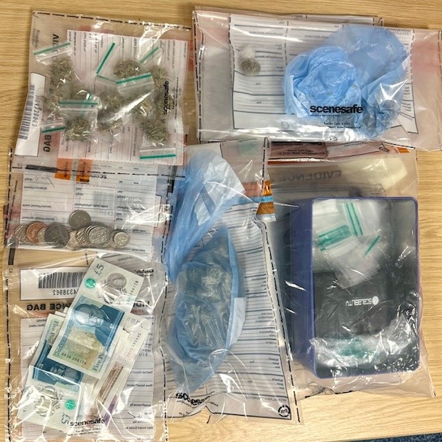 A 48-year-old man was arrested on suspicion of possession with intent to supply Class B drugs