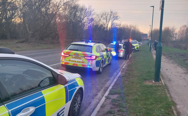 Potentially lethal weapons, a stolen vehicle, a motorbike and drugs were seized by police on Sunday (3rd March)