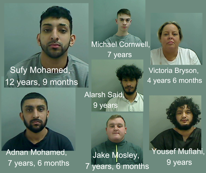 Seven sentenced for kidnap, weapons and drugs offences