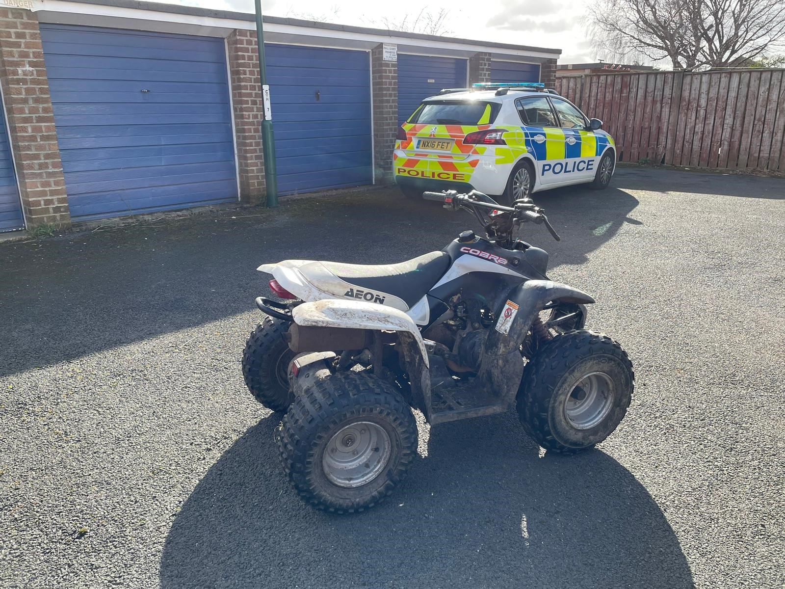 Officers seized a number of vehicles