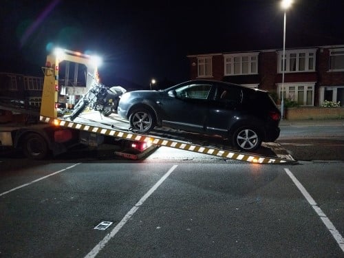 Car and motorbike seized